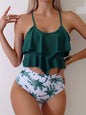 Women's Sexy Tankini Set Tropical Print