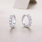 Dawn Diamond Set with Moissanite Silver Earrings