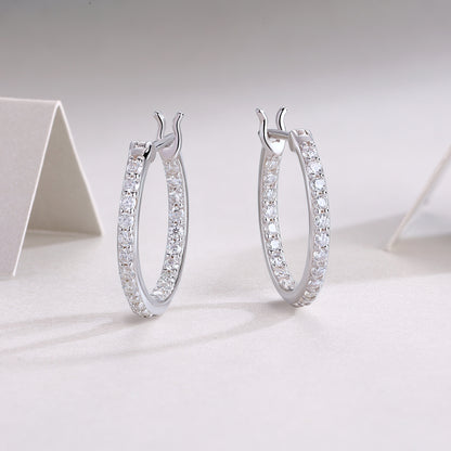 Streamer Diamond Set with Moissanite Silver Earrings