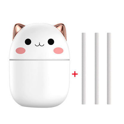 Air Humidifier Cute Cat Ultra-Silent USB Office Household Bedroom Car Aromatherapy Air Purifier With Led Cool Mist Spray
