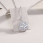 Small Square Bag Luxury Fashion Diamond Pendant Necklace Set With Mosan Diamond Silver Ornaments