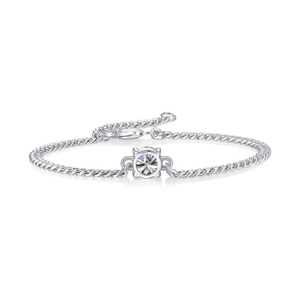 Cuban Luxury Fashion Set Mosan Diamond Silver Jewelry Comparable To Natural Diamond Bracelet