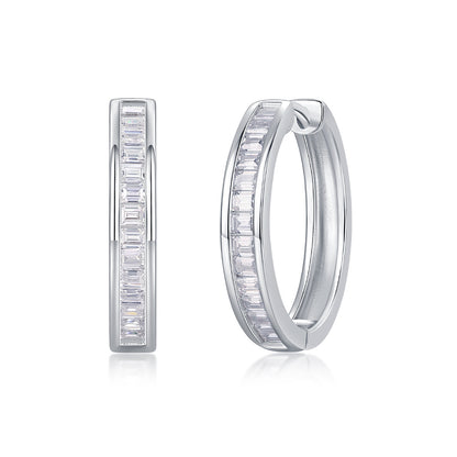 The Dawn Of Luxury Fashion Diamond Earrings Earrings Studded With Mosan Diamond Silver Jewelry