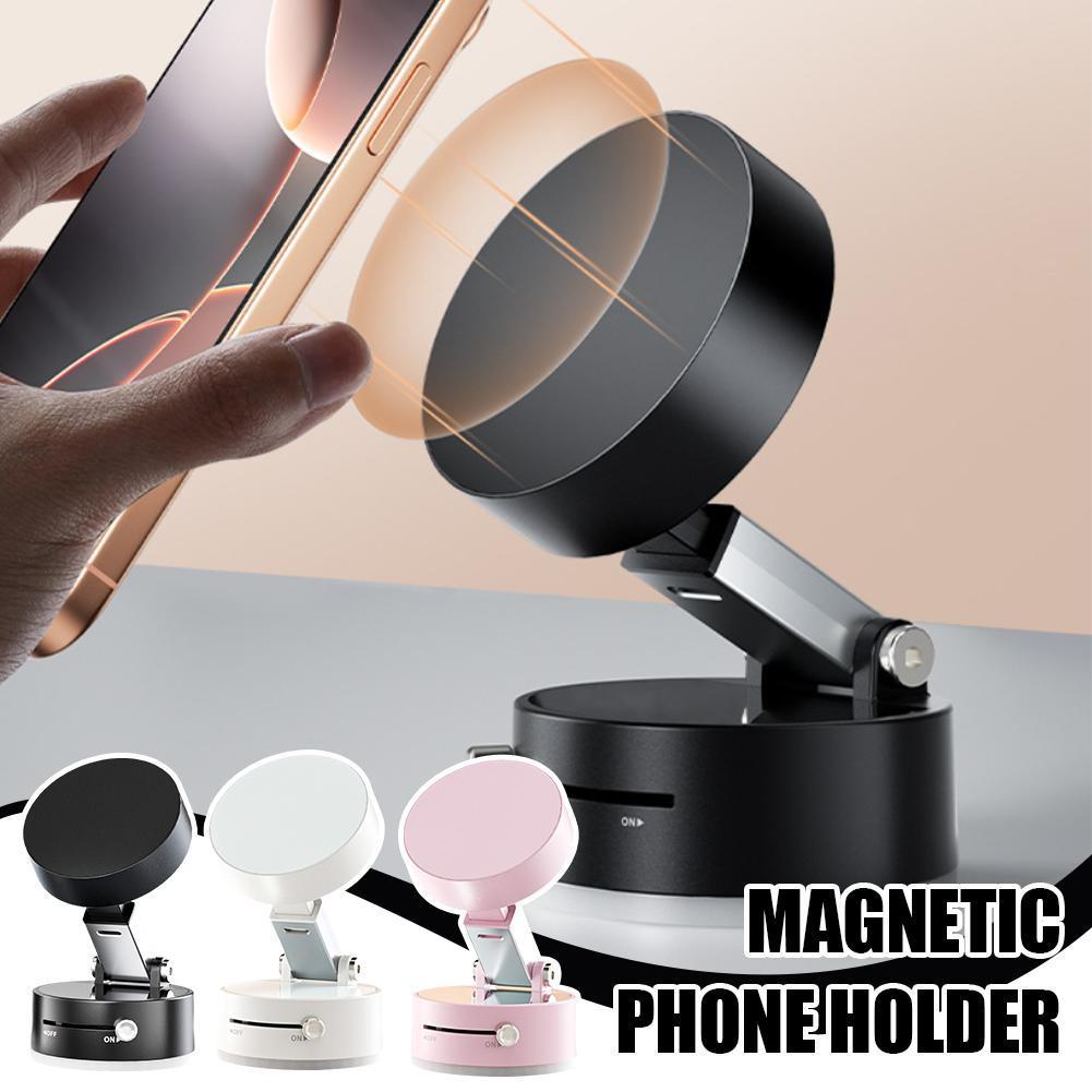 Foldable Magnetic Vacuum Car Phone Holder Foldable Suction