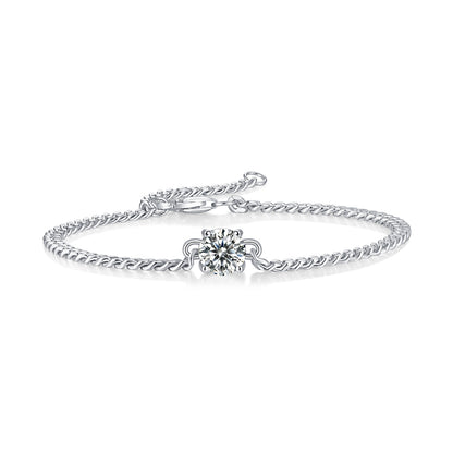 Cuban Luxury Fashion Set Mosan Diamond Silver Jewelry Comparable To Natural Diamond Bracelet