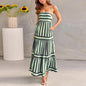 Long Dress with Pockets Fashion Square Neck Backless Dresses for Beach Vacation