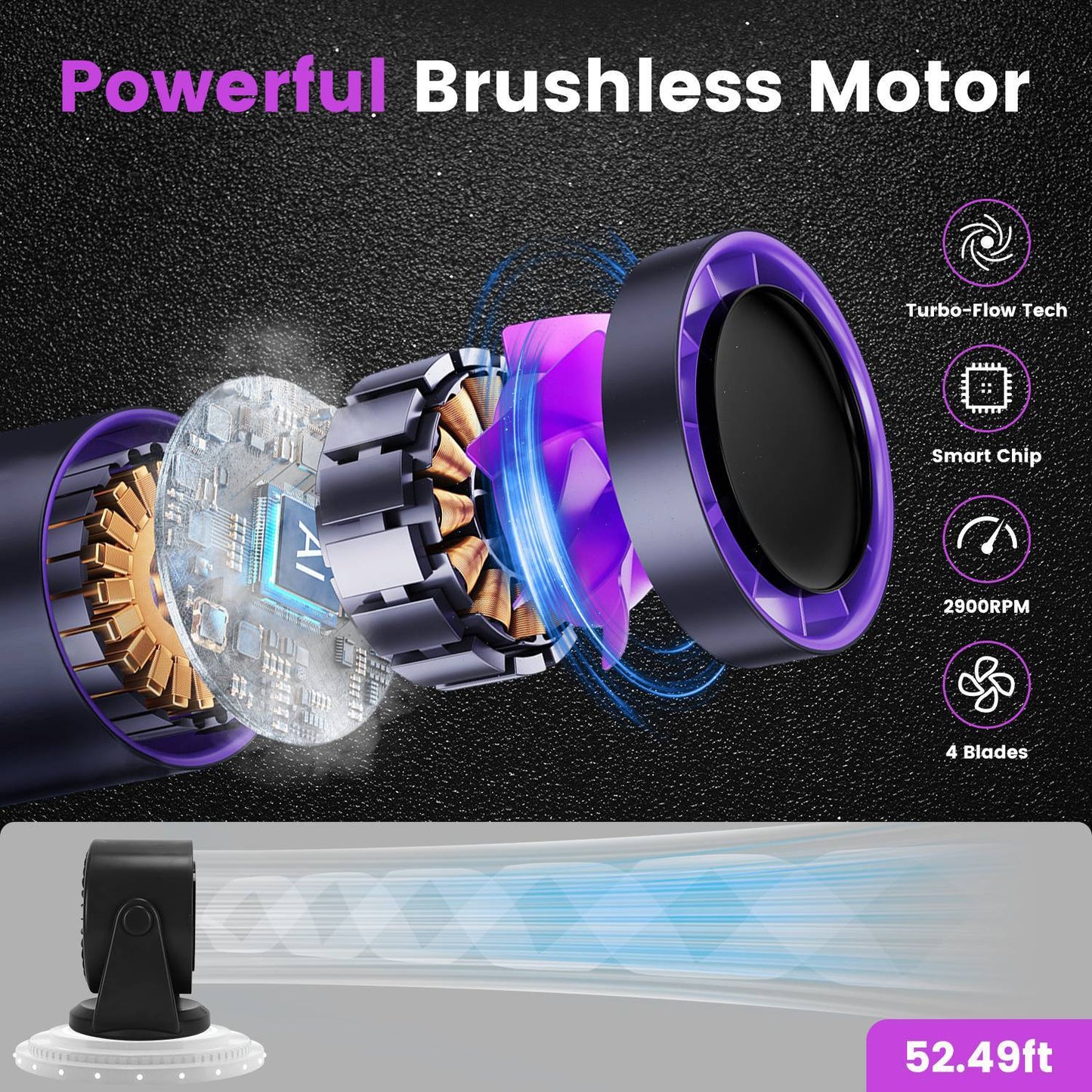 1Pc Desk Fan Battery Operated Wall Mounted Fan Rechargeable Mini Desk Fan With Tilting Angle For Home Office Travel